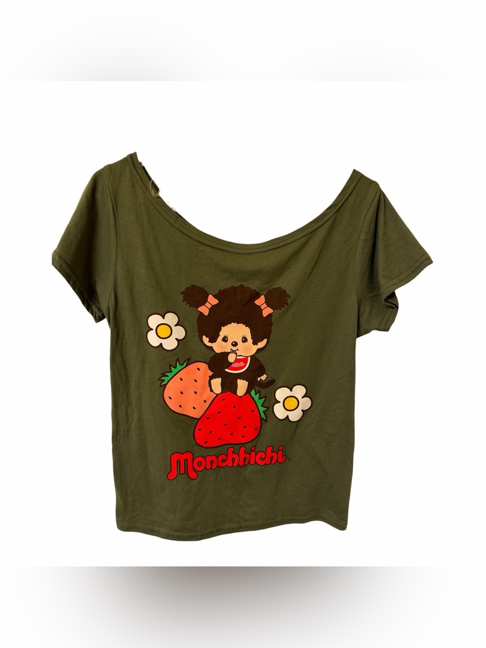 Monchhichi Strawberry Graphic T-Shirt Juniors Large - NWT **
